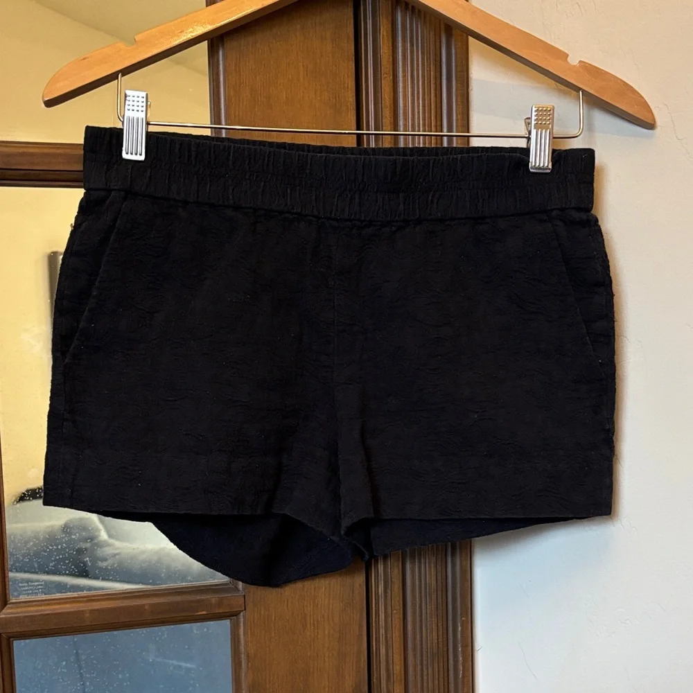 J Crew textured Black pocketed lounge shorts! 2